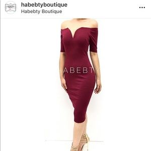 Burgundy dress for Habebty Boutique “Amira Dress”